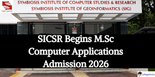 SICSR Begins M.Sc Computer Applications Admission 2026; Register Before May 18
